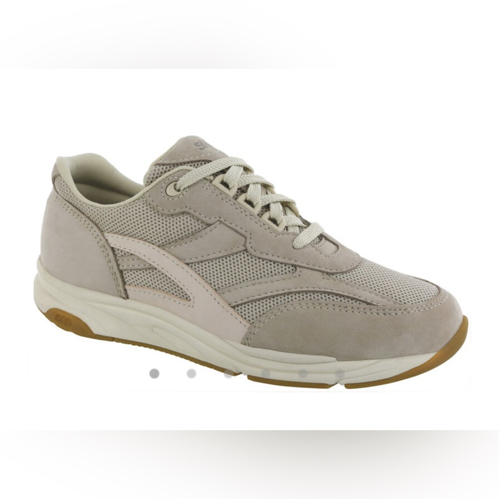 SAS Tour Mesh Lace Up Sneaker in Taupe/Pink Size 10.5M